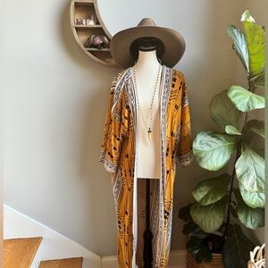 Yellow Boho Kimono